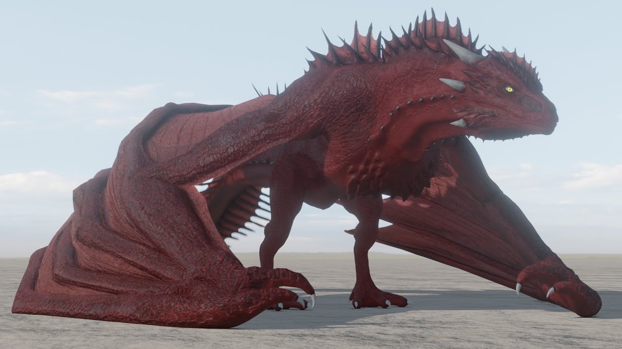 Blender Dragon (Wyvern) Model Preview YouTube
