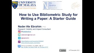 How to Use Bibliometric Study for Writing a Paper: A Starter Guide