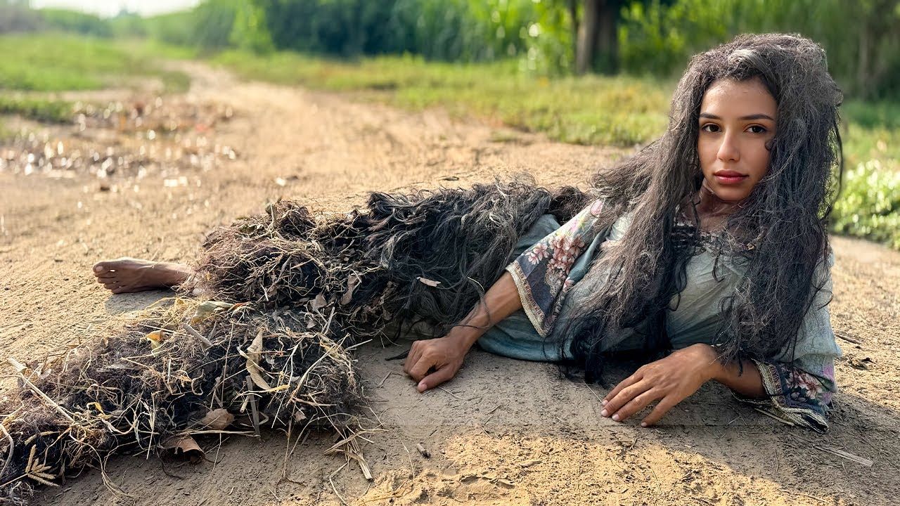 Homeless Girl Lying Helpless 💔 Hair 4 METERS LONG!! 😱 Emotional Transformation