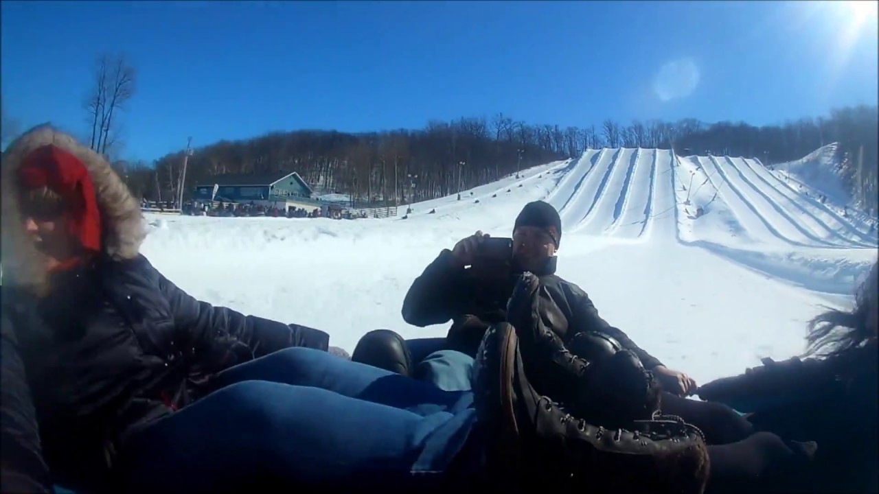 Tubing in Snow Valley YouTube