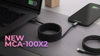 MCA-100X2 100 W Magnetic USB-C Cables | 2 m + 1 m tangle-free pack with PD 3.0 fast charging