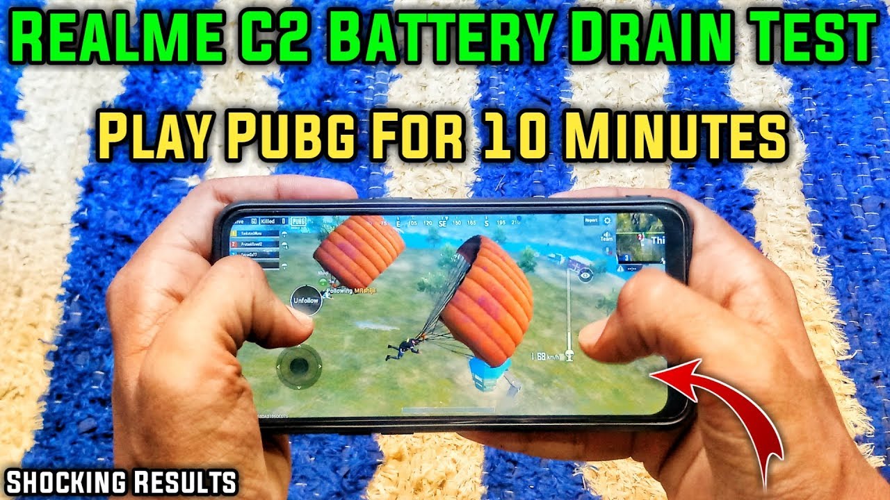Realme C2 Play Pubg For 10 Minutes | Battery Drain test Realme C2