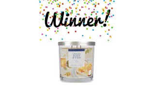 Winner of the candle giveaway - Sonoma