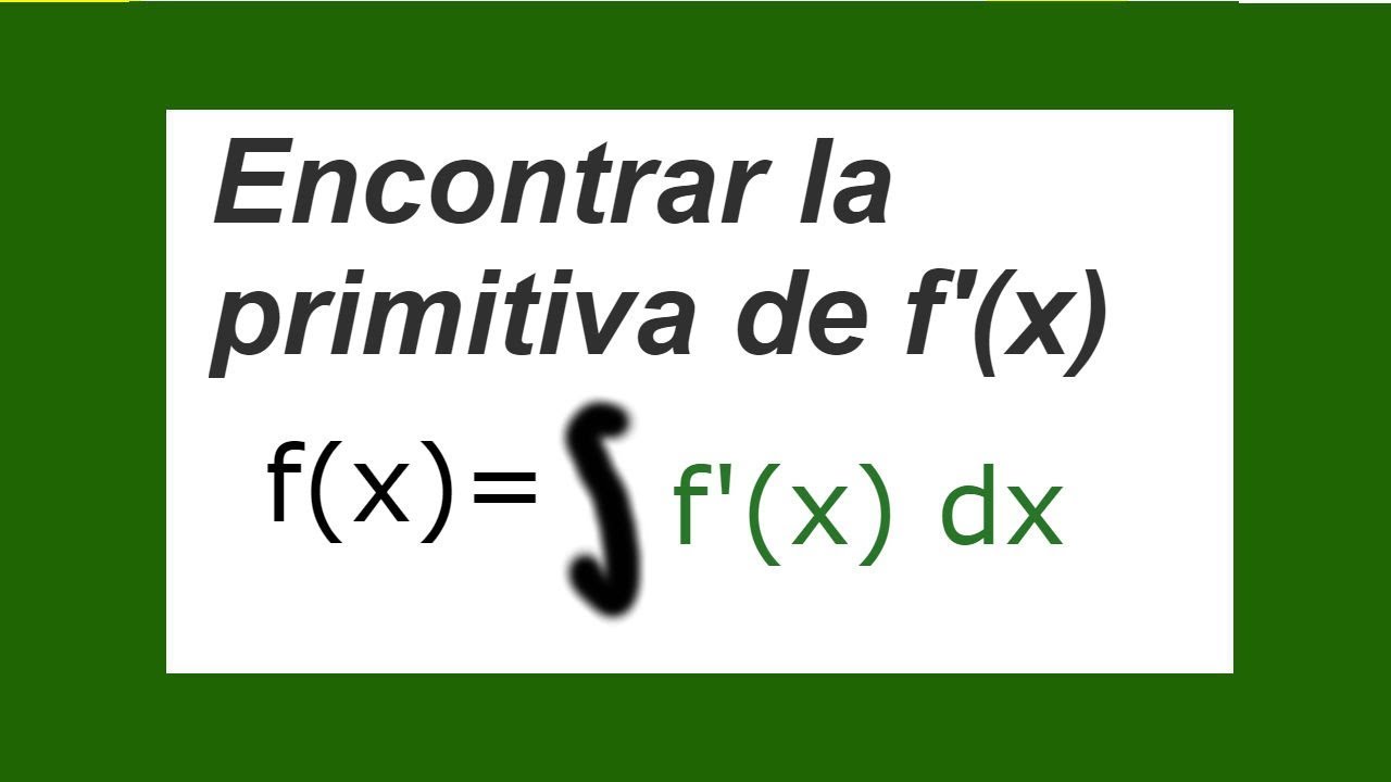 📌CÓMO CALCULAR la PRIMITIVA de una FUNCIÓN que pasa por un PUNTO 📌 ...