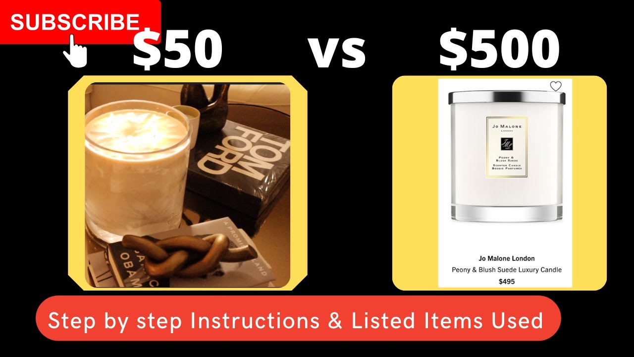 BEST DIY $50 Jo Malone XXLuxury Dupe Candle| BURN for over 350 hours| SHE'S SNOBBISH