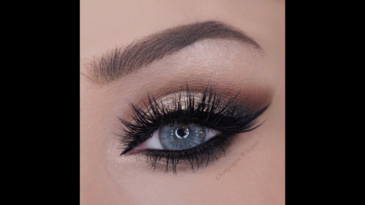 Neutral glitter eye tutorial YouTube