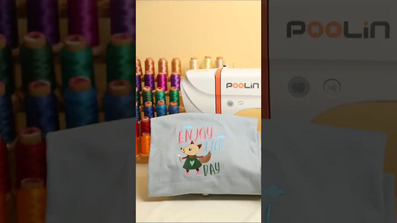 Richword threads + PooLin embroidery machine = a match made for embroidery makers.#shorts