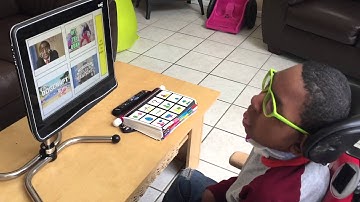Siah using Tobii I-15 eyegaze trial week 1