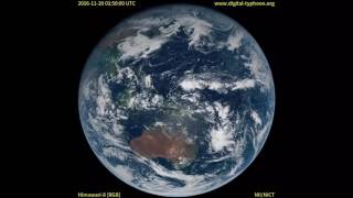 Real-Color images of the earth from the satellite Himawari (JMA)