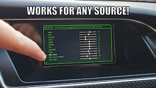 Audi A4 B8 – How to adjust different audio sources gain level /Equalize volume from different inputs