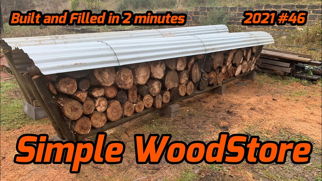 Building and Filling a Simple Firewood Store in 2 minutes Cheap and