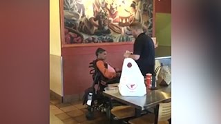 Worker Praised for Feeding Disabled Customer