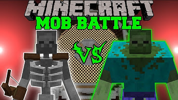 MUTANT SKELETON VS. MUTANT ZOMBIE - Minecraft Mob Battles - Arena Battle - Mutant Creatures Mod