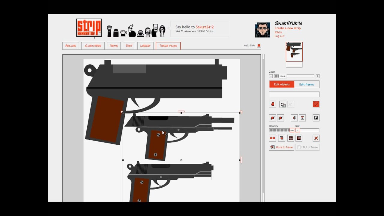 Intermediate Stripgenerator Tutorial:  Simple Pistol