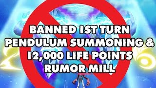12000 life points? no more 1st turn pendulum summoning? yugioh rumor mill january 2017