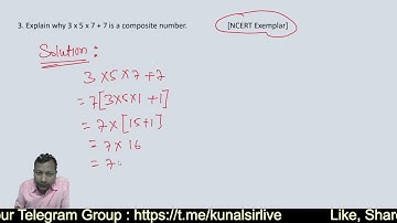 Explain why 3 x 5x 7 + 7 is a composite number