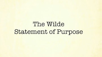 The Wilde - Statement of Purpose | Music Video