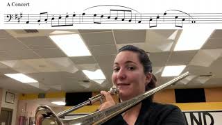 Detailed Trombone Concert A Scale Details