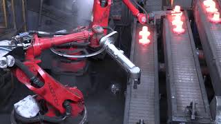 COMAU NJ robots medium payload in hot forging application   SANGRATO