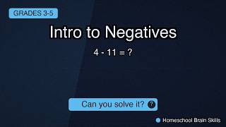 Can you solve this before the timer ⏱️ Intro to Negatives!