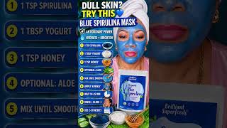 BLUE SPIRULINA FACE MASK FOR GLOWING SKIN OVER 50 | Anti-Aging DIY That REALLY Works  #skincare #fyp