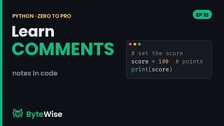Python Comments & Docstrings (Cleaner Code) | Zero to Pro #10