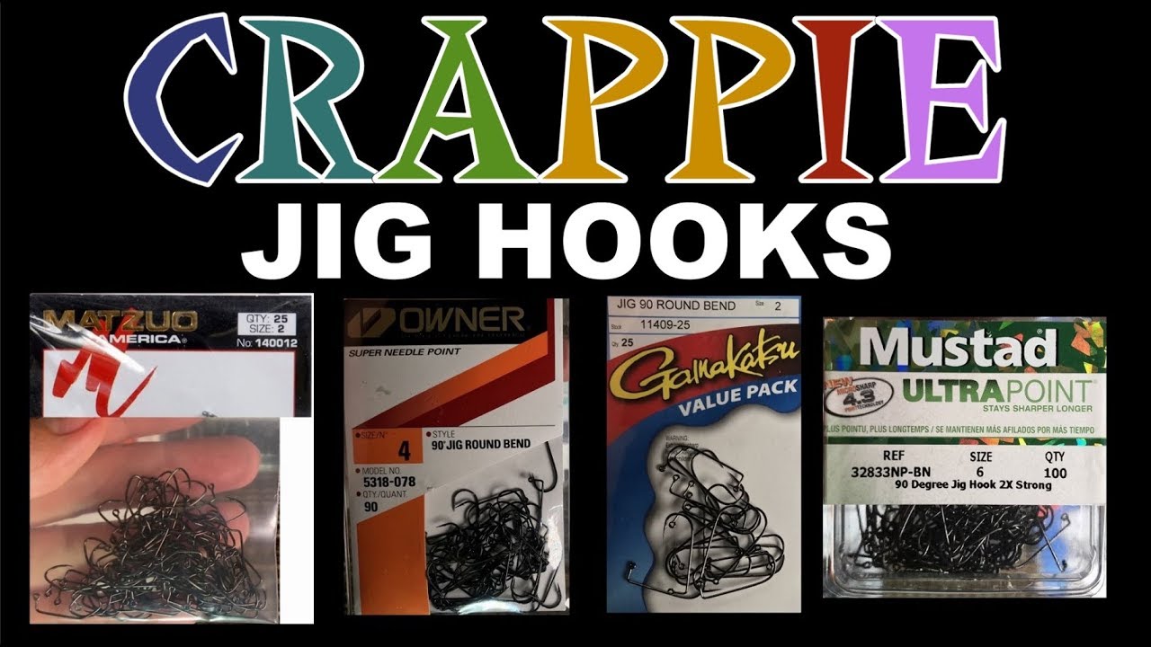 Crappie Jig Hooks Comparison: Matzuo Sickle vs. Gamakatsu vs. Owner vs.  Mustad 