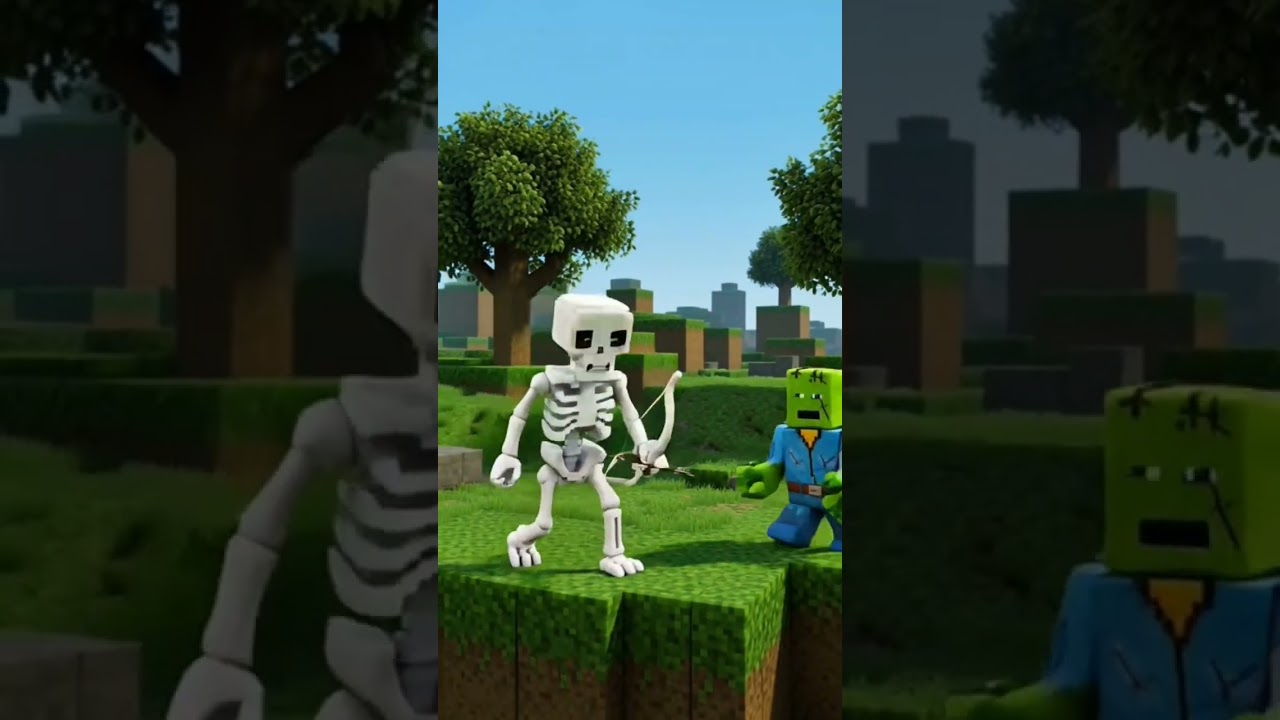 Skeleton Self Hit Minecraft Mini Comedy Story