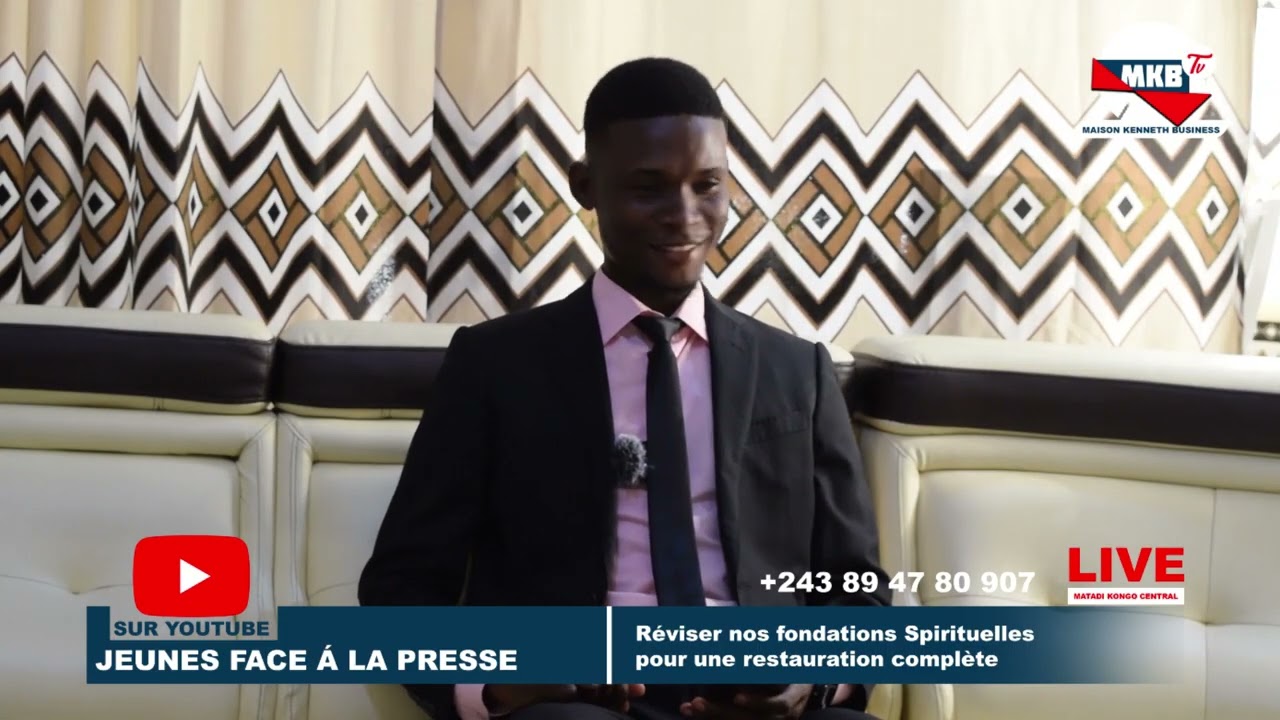 Le Rév. Past. Gloire MANSESA a été reçu  lors de l'émission JEUNES FACE À LA PRESSE.