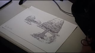 LIVE ASMR Drawing Scenic Landscape for Mental Health