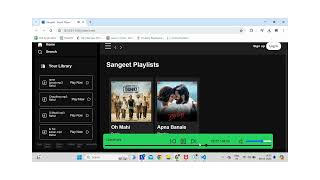 Sangeet - Music Player || Project using HTML, CSS, JavaScript. screenshot 2