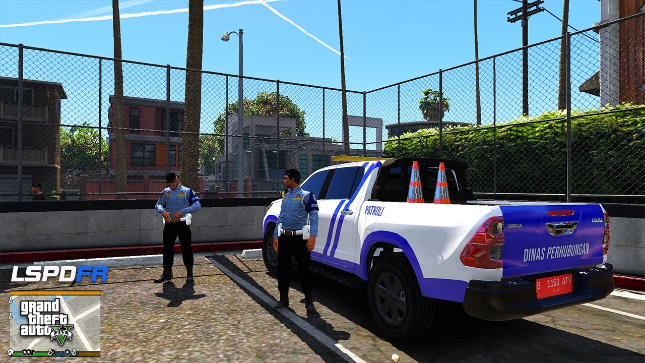 Kendaraan yang Parkir Liar ditertibkan Oleh Petugas Dishub di GTA 5