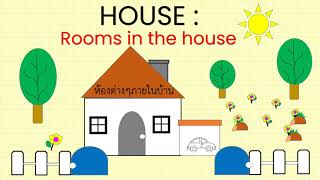 My house ,Rooms in the house, คำศัพท์ห้องต่างๆภายในบ้าน, ถาม-ตอบ เกี่ยวกับห้องต่างๆ