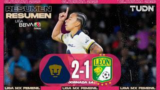 HIGHLIGHTS AND GOALS - Pumas vs León | Liga MX Femenil - Matchday 14 Clausura 2026 | TUDN