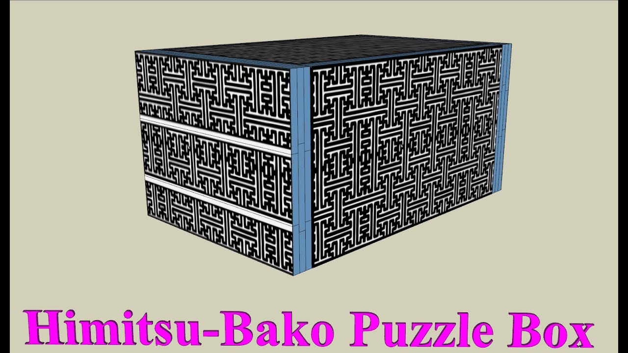 Himitsu Bako Puzzle Box... SketchUp Animation
