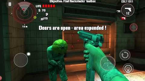 (Dead Trigger gameplay zombies) (part 2 finding my toolbox)