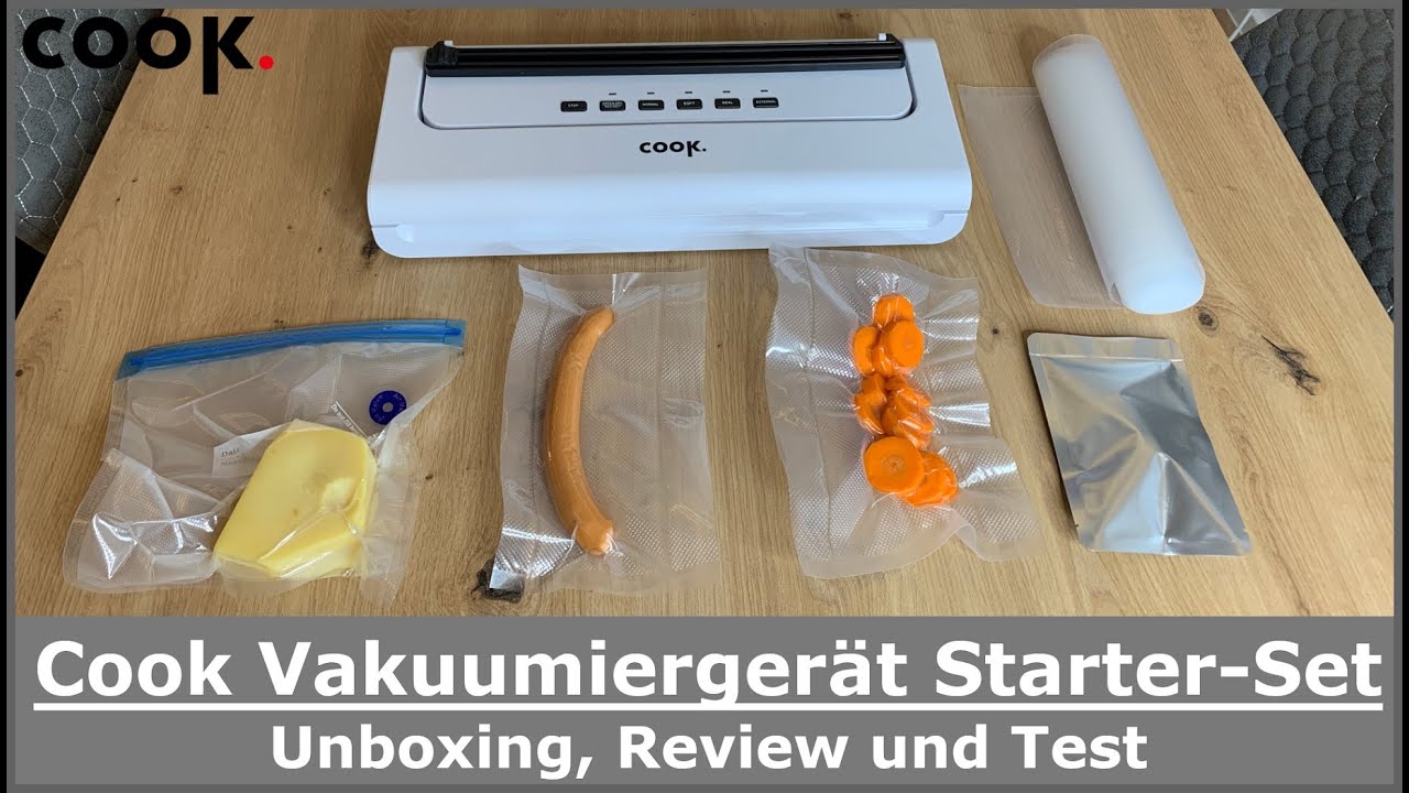 Cook Vakuumiergerät (Vakuumierer) Starter-Set || Unboxing, Review und Test  (Praxistest) - YouTube