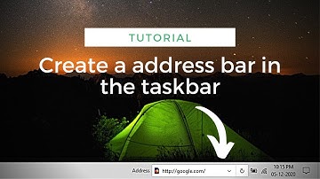 Add an address bar in the taskbar