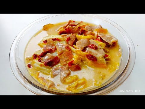Creamy Chinese cabbage with homemade ham, Chinese prosciutto |自製火腿做 奶油津白