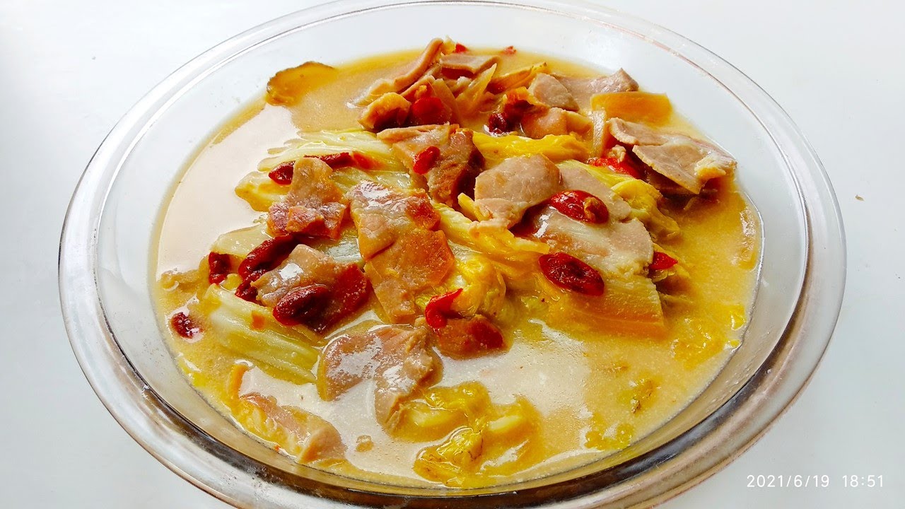 Creamy Chinese cabbage with homemade ham, Chinese prosciutto 自製火腿做 奶油津白 YouTube