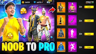 Free Fire Noob To Ultra Pro Max Id In 9999Diamonds💎📈I Bought First Elite & HipHop -Garena FreeFire