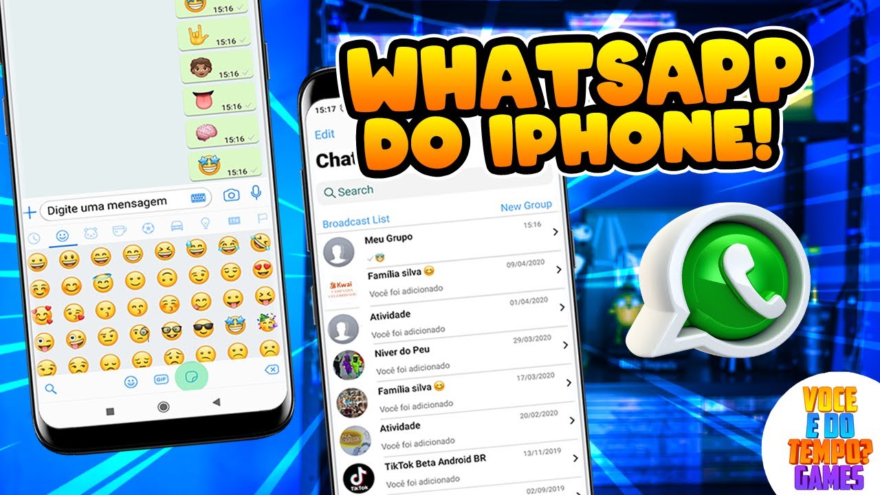 WhatsApp Branco Igual do iPhone Atualizado Maio 2020 - YouTube