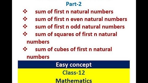 sequence and series-class 12- part 2
