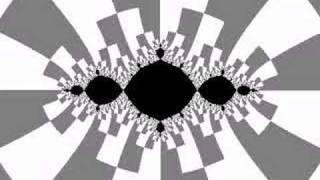 Julia fractal, exploring the unit circle (binary render)