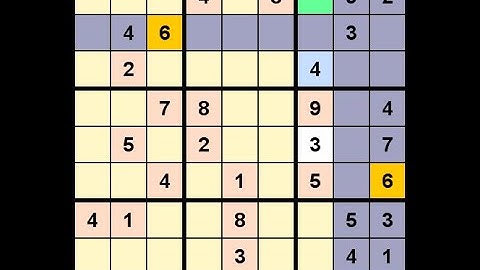 How to Solve New York Times Sudoku Hard November 29, 2020 - Hidden Pair