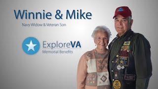 VA memorial benefits honor the memory and service of Winnie’s husband.