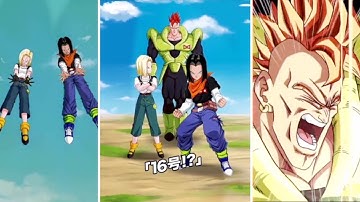 NEW LR ANDROIDS 16, 17 & 18 ACTIVE & SUPER ATTACK  | DBZ Dokkan Battle