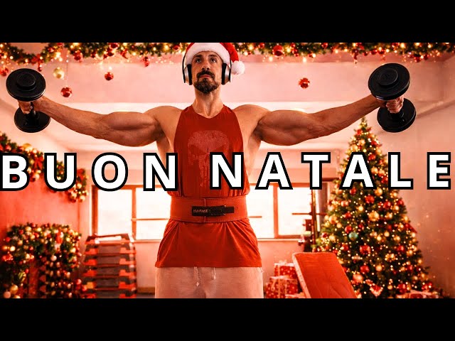 Canotta Merry Fitness 'Felice Nuovo Allenamento' - Design Natalizio, Per Palestra E Tempo Libero, Taglio Classico - copertina