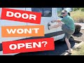 SPRINTER SLIDING DOOR PROBLEM FIXED | Stretched cable prevents door from opening