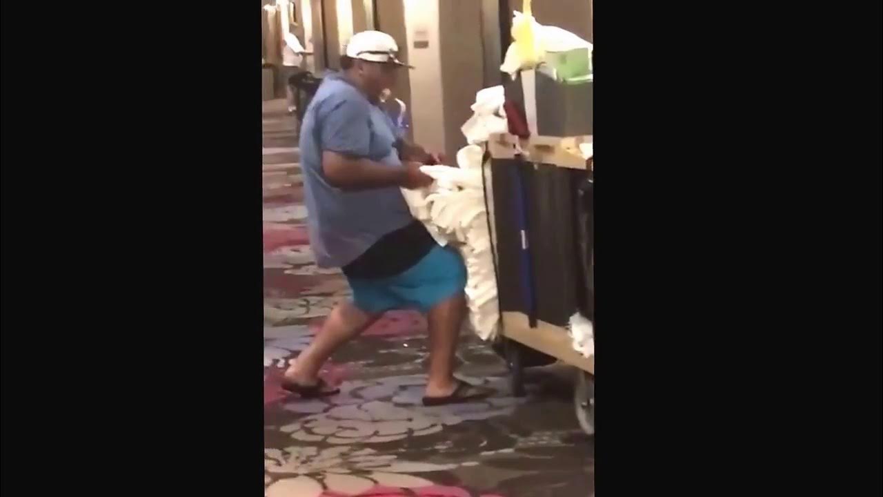 Stealing towels from maid cart YouTube